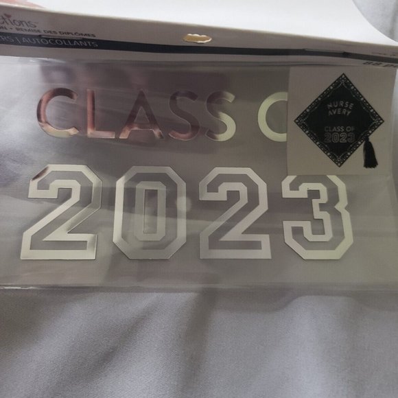Graduation Cap Sticker Decorating Kit - Class of 2023 Personalized Message - Picture 3 of 5